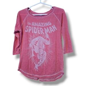 Universal Studio's Spiderman Long Sleeve Burnout Tee